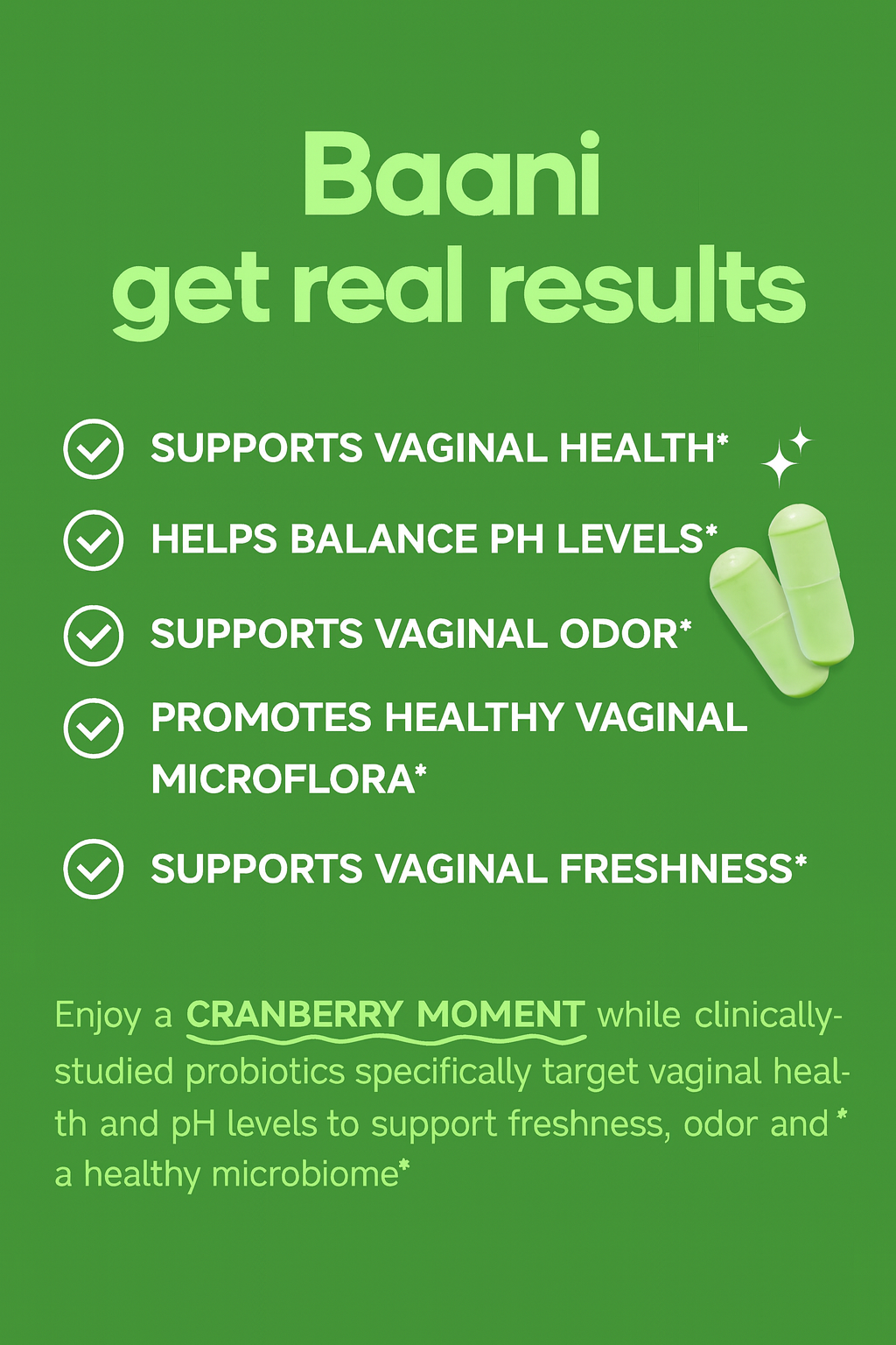 Women's Health Prebiotic & Probiotic Cranberry Capsules