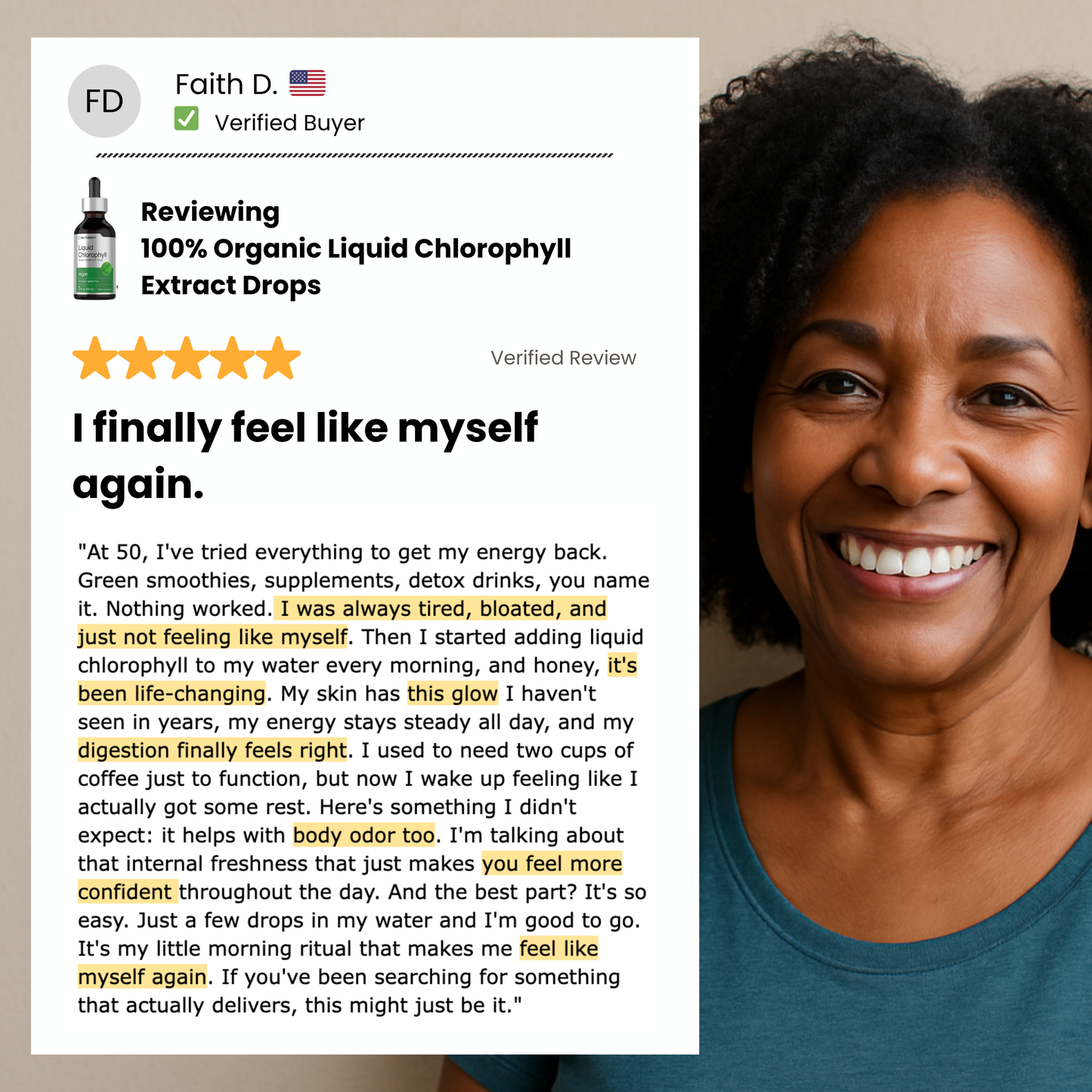 Baani's Deodorizing, Skin & Gut Health Chlorophyll Drops