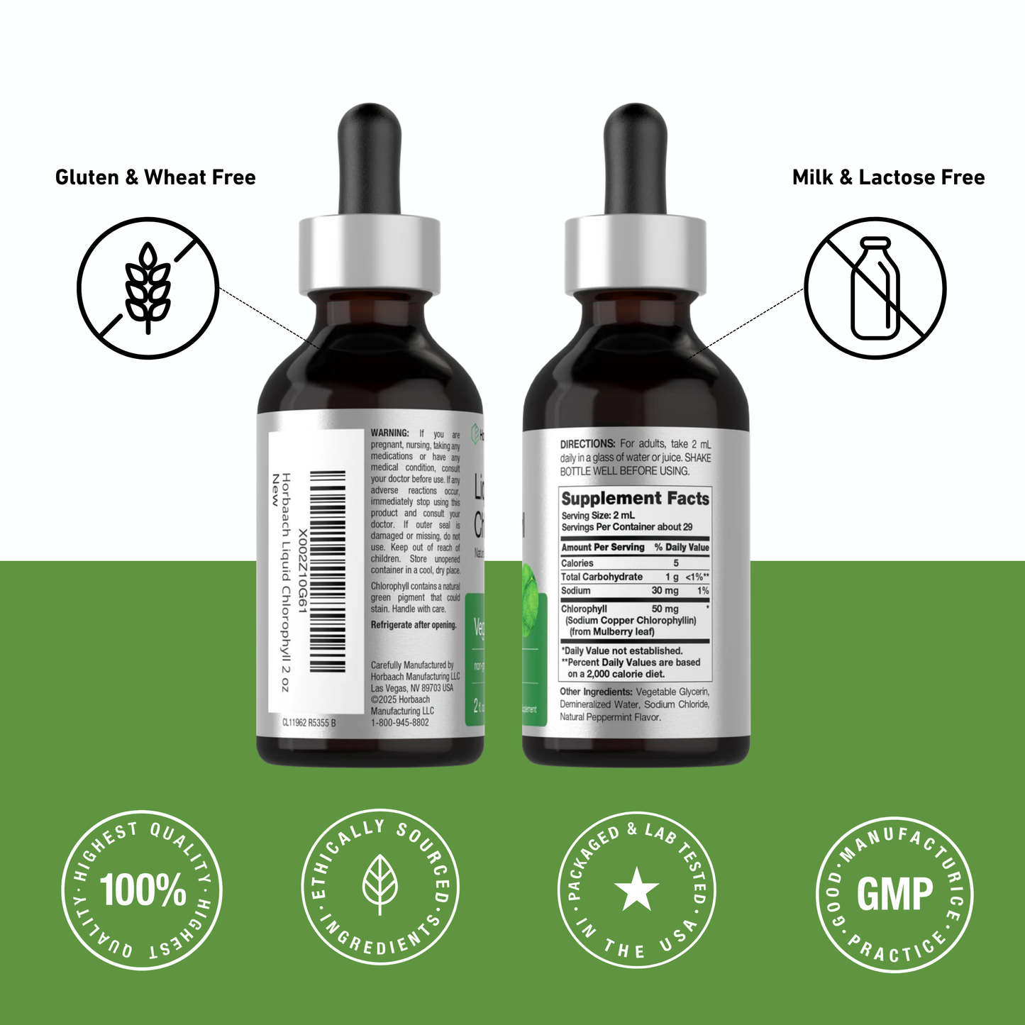 Baani's Deodorizing, Skin & Gut Health Chlorophyll Drops